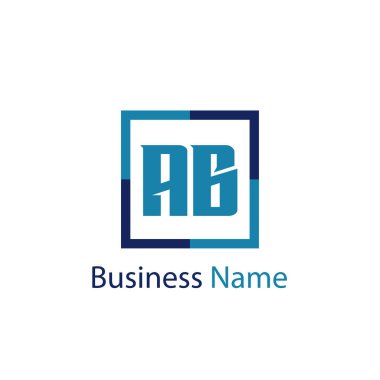 İlk Harf AB Logo Şablonu Tasarımı