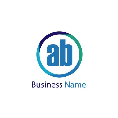 İlk Harf AB Logo Şablonu Tasarımı