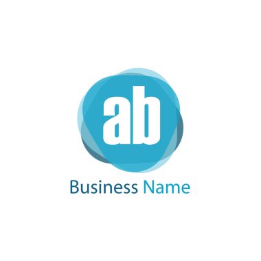 İlk Harf AB Logo Şablonu Tasarımı
