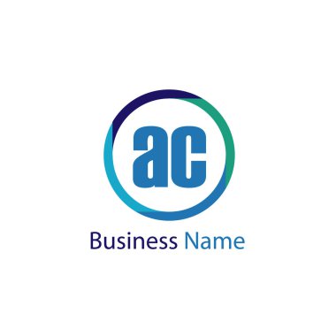 İlk Harf AC Logo Şablonu Tasarımı