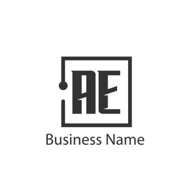 İlk Harf Ae Logo tasarım şablonu