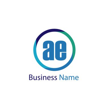 İlk Harf Ae Logo tasarım şablonu