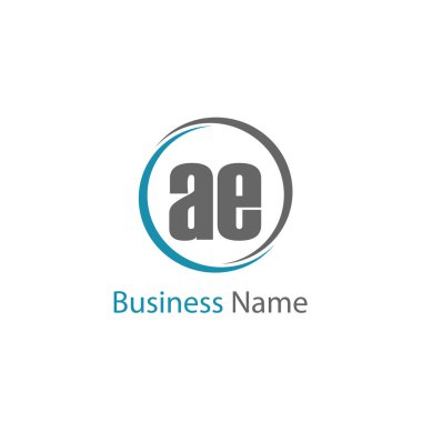 İlk Harf Ae Logo tasarım şablonu
