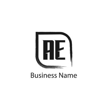 İlk Harf Ae Logo tasarım şablonu