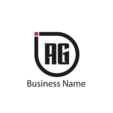 İlk Harf AG Logo Şablonu Tasarımı