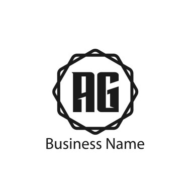 İlk Harf AG Logo Şablonu Tasarımı