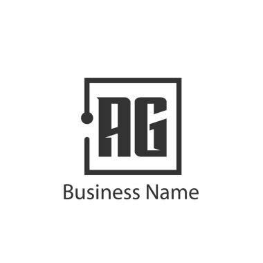 İlk Harf AG Logo Şablonu Tasarımı
