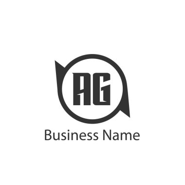 İlk Harf AG Logo Şablonu Tasarımı