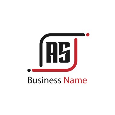 İlk Harf AS Logo Şablonu Tasarımı