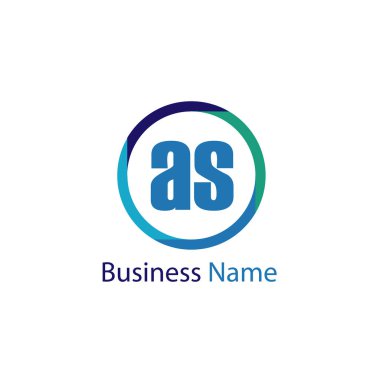 İlk Harf AS Logo Şablonu Tasarımı