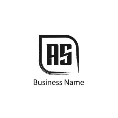 İlk Harf AS Logo Şablonu Tasarımı