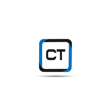 İlk mektup Ct Logo tasarım şablonu