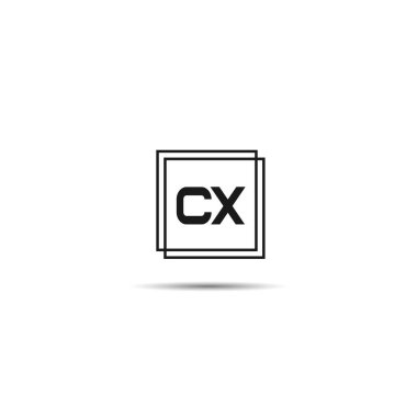 İlk harf Cx Logo tasarım şablonu