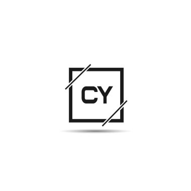 İlk harf Cy Logo şablonu tasarım