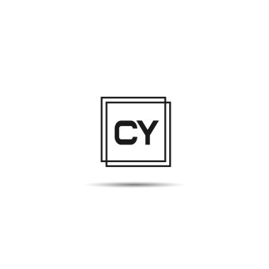 İlk harf Cy Logo şablonu tasarım