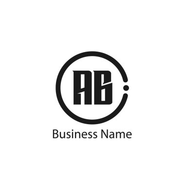 İlk Harf AB Logo Şablonu Tasarımı