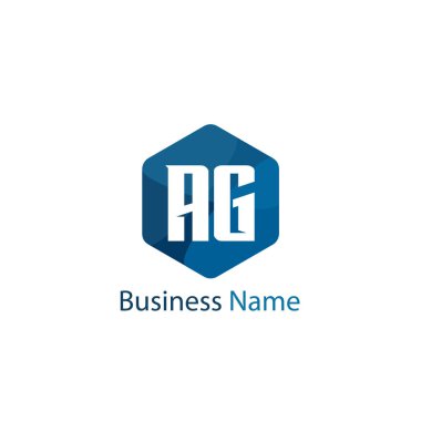 İlk Harf AG Logo Şablonu Tasarımı