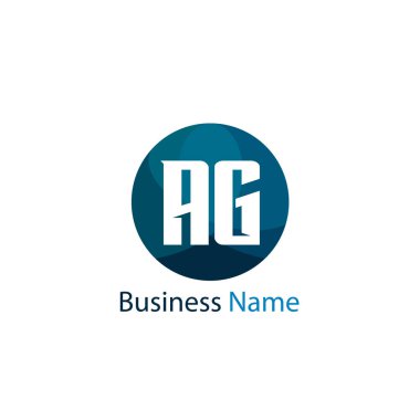 İlk Harf AG Logo Şablonu Tasarımı