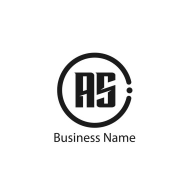İlk Harf AS Logo Şablonu Tasarımı