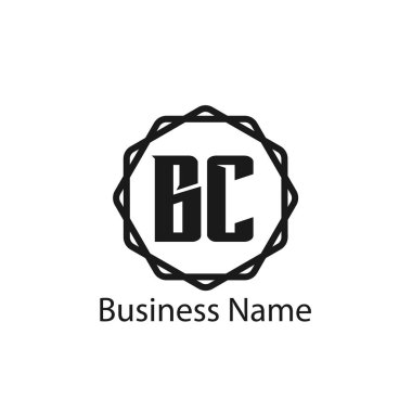 İlk mektup M.ö. Logo tasarım şablonu