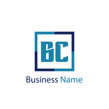 İlk mektup M.ö. Logo tasarım şablonu