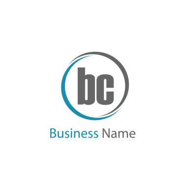 İlk mektup M.ö. Logo tasarım şablonu