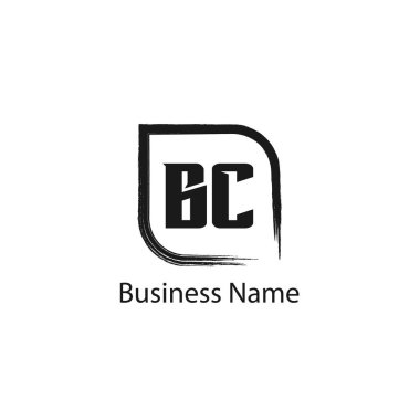 İlk mektup M.ö. Logo tasarım şablonu