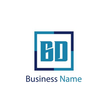 İlk Harf BD Logo Şablonu Tasarımı