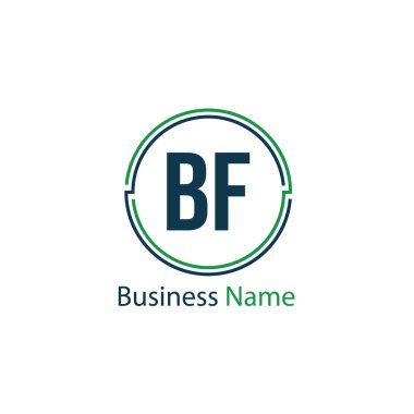 İlk harf Bf Logo tasarım şablonu