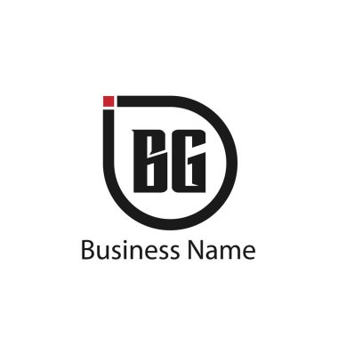 İlk harf Bg Logo tasarım şablonu