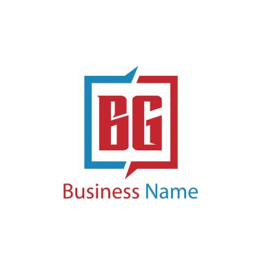 İlk harf Bg Logo tasarım şablonu