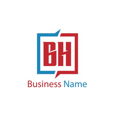 İlk harf Bh Logo tasarım şablonu