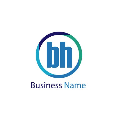 İlk harf Bh Logo tasarım şablonu