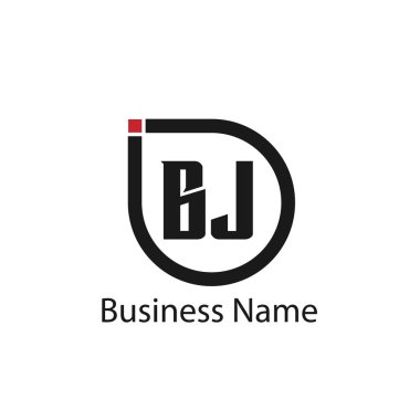 İlk harf Bj Logo tasarım şablonu