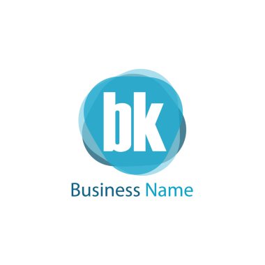İlk harf Bk Logo tasarım şablonu