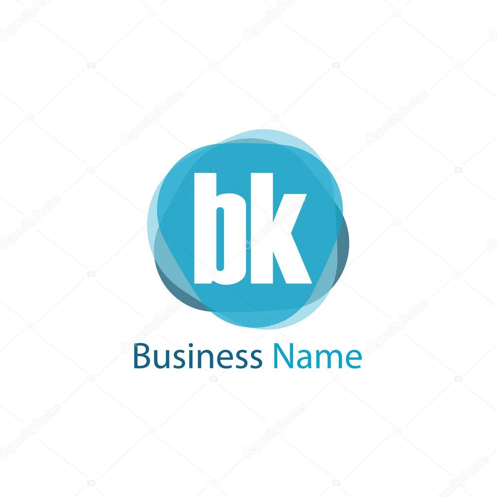 Initial Letter BK Logo Template Design