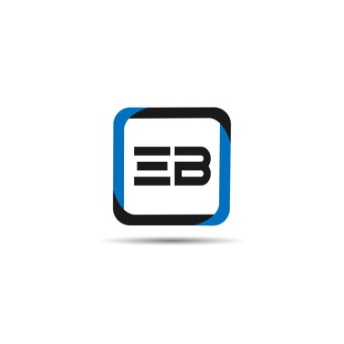 İlk harf Eb Logo tasarım şablonu
