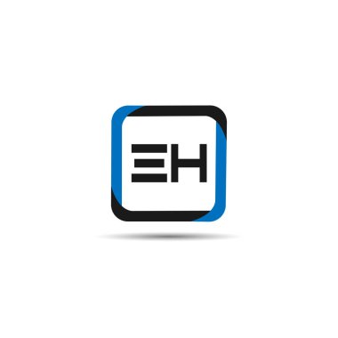 İlk harf ha Logo tasarım şablonu
