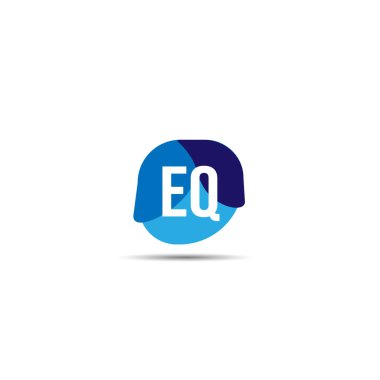 İlk harf Eq Logo tasarım şablonu