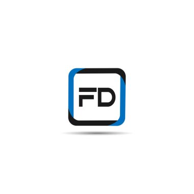 İlk harf Fd Logo tasarım şablonu