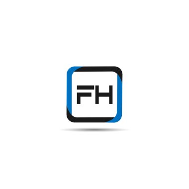 İlk harf Fh Logo tasarım şablonu