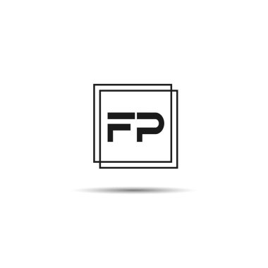 İlk Harf FP Logo Şablonu Tasarımı
