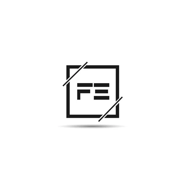 頭文字のFeロゴテンプレートデザイン — ストックベクタ