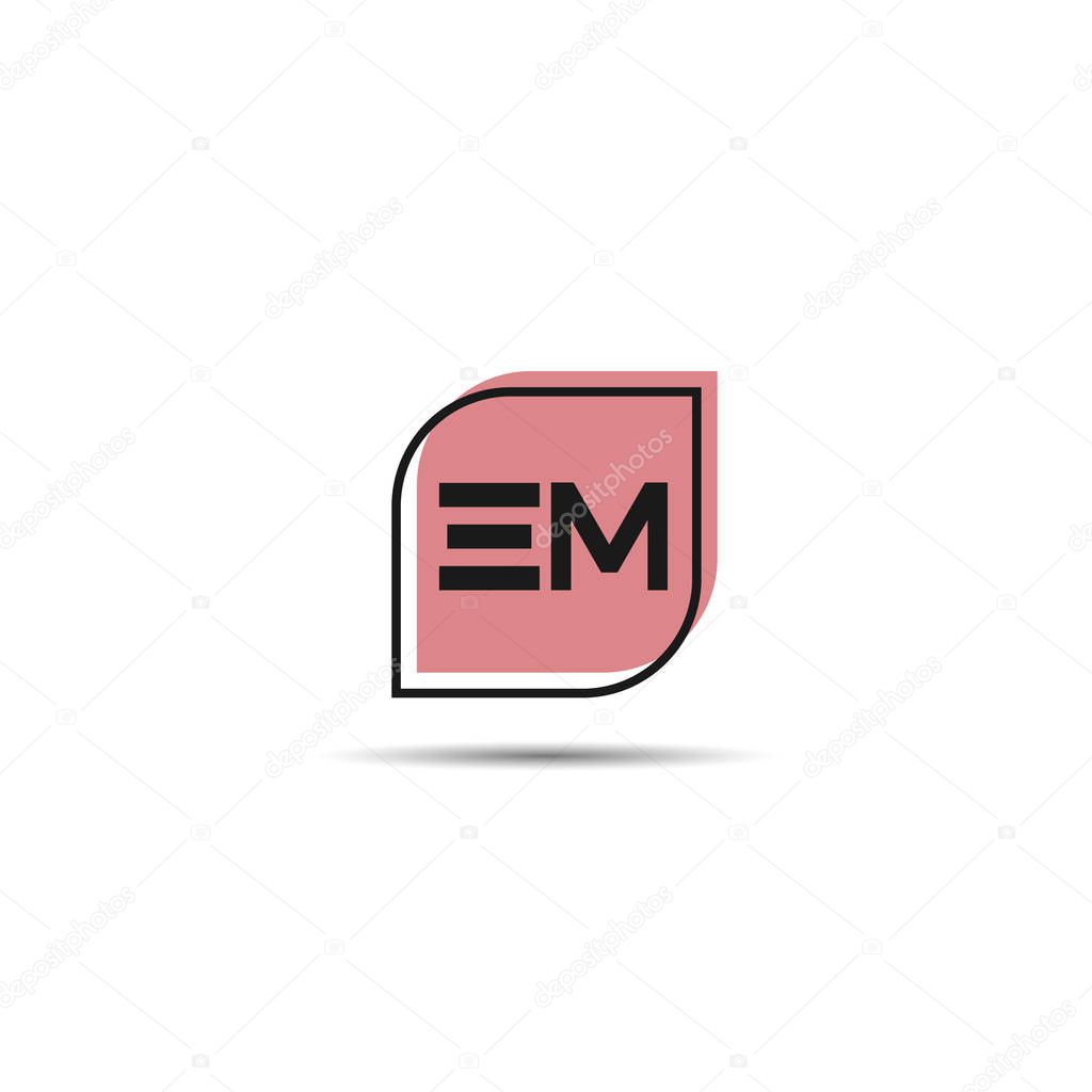 Initial Letter EM Logo Template Design