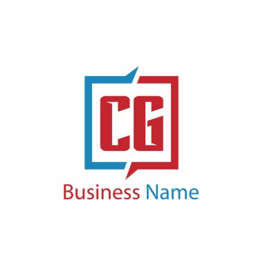 İlk harf Cg Logo tasarım şablonu