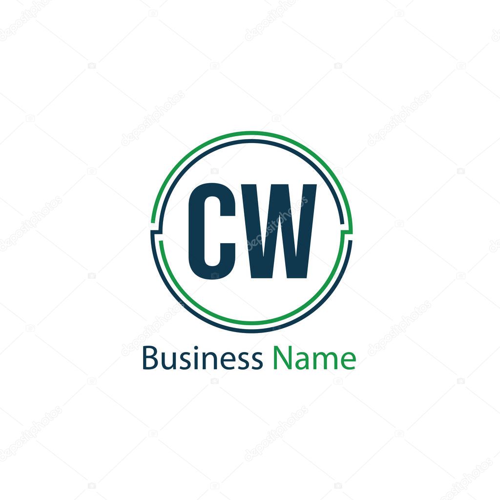 Initial Letter CW Logo Template Design
