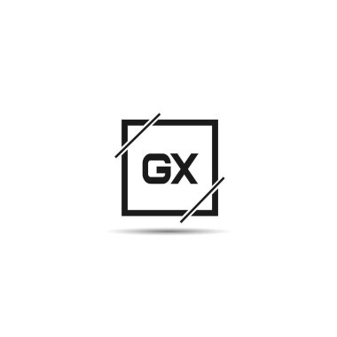 İlk harf Gx Logo tasarım şablonu