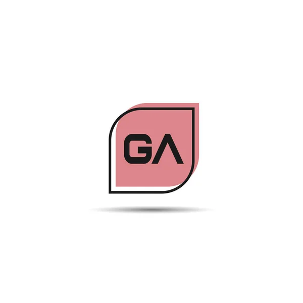 頭文字のGaロゴテンプレートデザイン — ストックベクタ