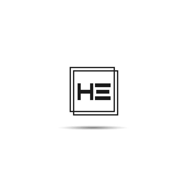 Inledande Brev Han Logo Malldesign — Stock vektor