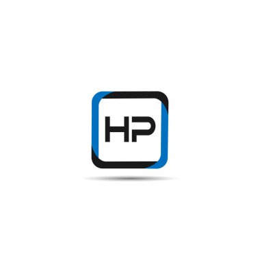 İlk harf Hp logosu tasarım şablonu